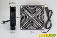 画像1: 12cm USB DC FAN DC5V