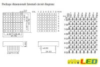画像1: 8x8ドットマトリクスSquare 32mm角 白色